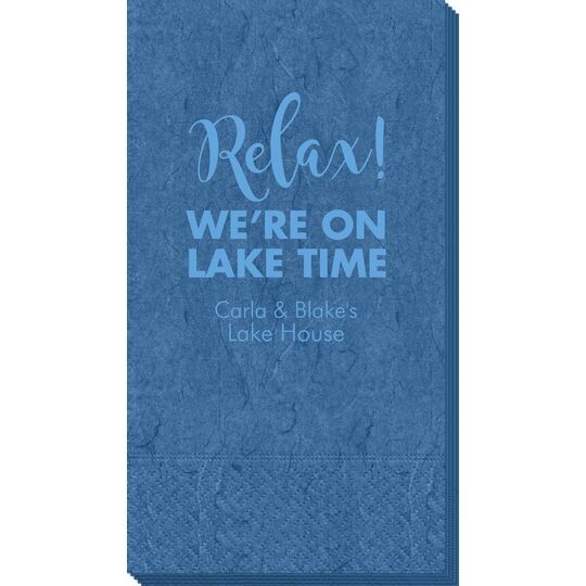 Relax We're on Lake Time Bali Guest Towels